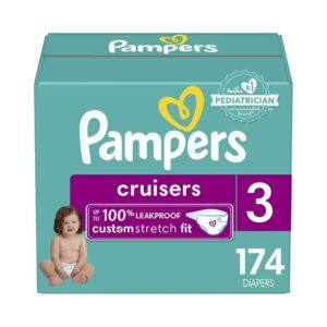 Pampers Cruisers Diapers, Size 3, 174 Count
