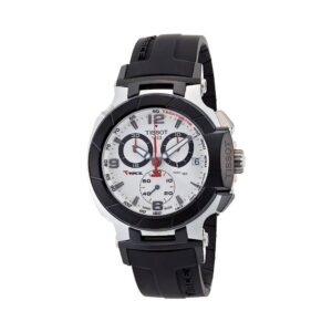 Tissot T0484172703700 T-Race White Chronograph Dial Quartz Watch, 45mm, Black
